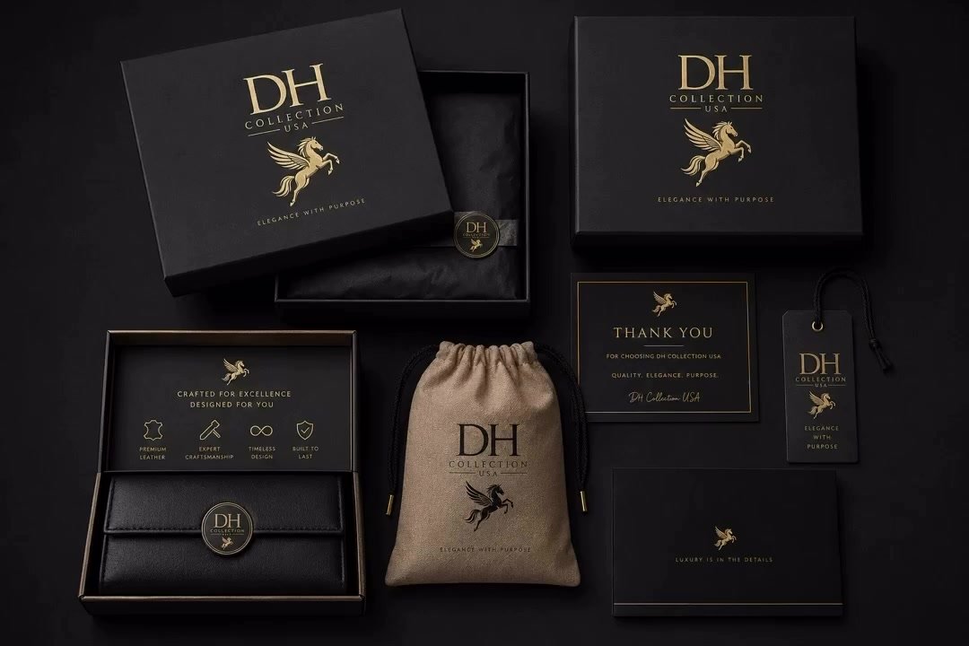 Dark Crocodile Leather Wallets